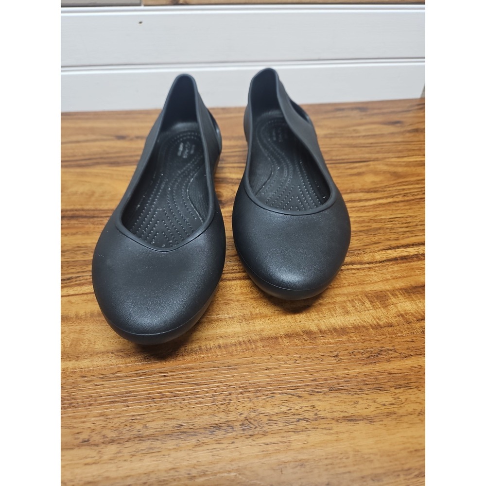 Women's Crocs Size 9 Laura Ballet Flats-Black Casual Business Dress